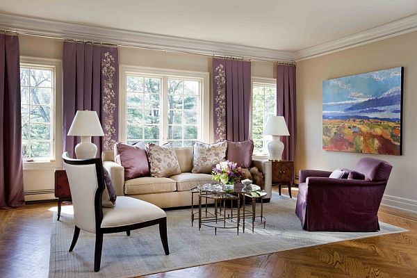 Цветен интериор в дома - цвят лилаво