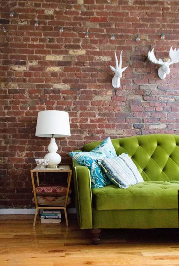 Зелен диван за хола