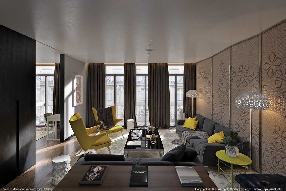 Мебели цвят жълт-модерен дизайн и интериор