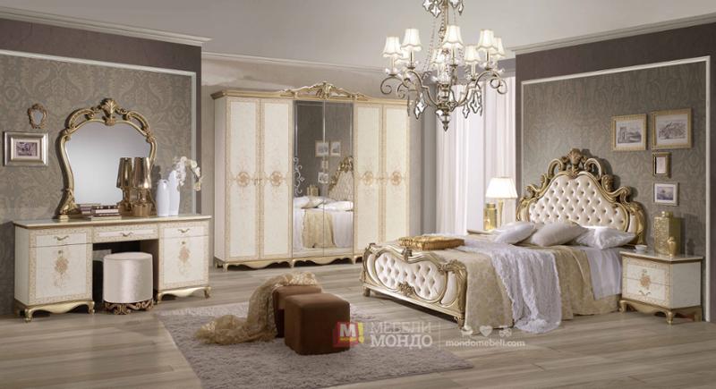 Евтини спални комплекти в цвят бяло на ниски цени от мебели Мондо