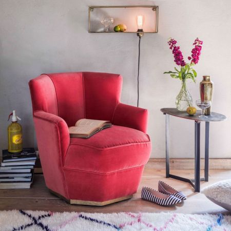 Розово кресло в цвят корал Pantone