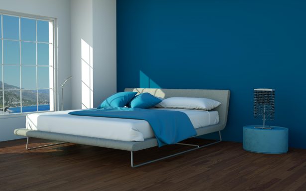 Спални комплекти -сини акценти в интериора