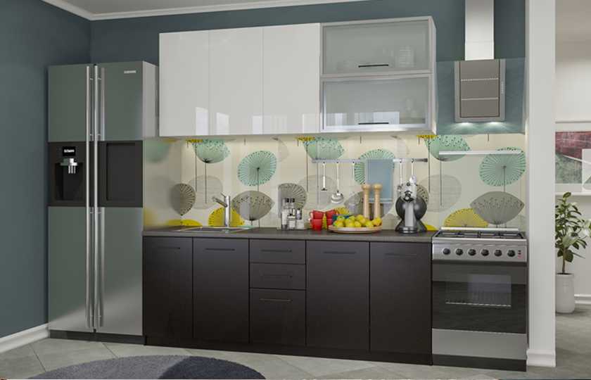 Кухня с модерен дизайн в цвят сиво