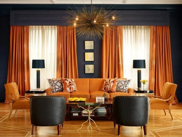 Оранжевият цвят като акцент в интериора на дома