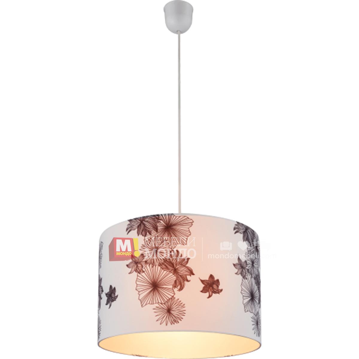 Лампа за таван на ниска цена бяла с цветя мебели мондо