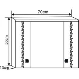 Горен PVC шкаф за баня с огледало 1047 70