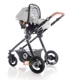 Бебешка количка Alexa светло сив, комбинирана
