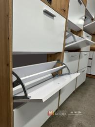 Шкаф за обувки Рене 3Д бял/индустриал