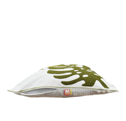 Деко възглавница 1003-1, бяло/зелено
