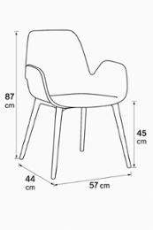Стол ДЦ 583, червен цвят