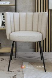 Стол Теди, букле бял