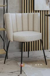 Стол Теди, букле бял