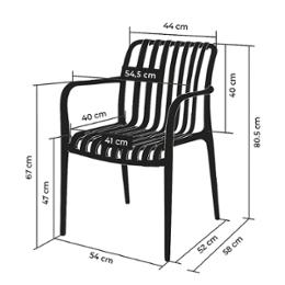 Стол Исабел, черен цвят