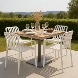 Стол Исабел, бял цвят