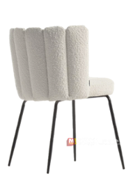 Стол Теди, букле бял