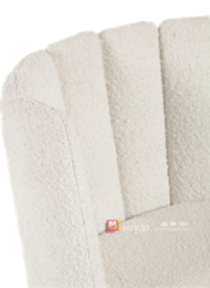 Стол Теди, букле бял