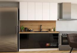 Кухня СОФИ LUX 2.00м бяло и черно