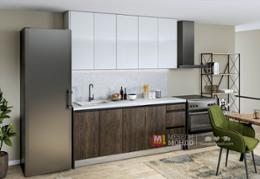 Кухня СОФИ LUX 2.00м бял и дъб