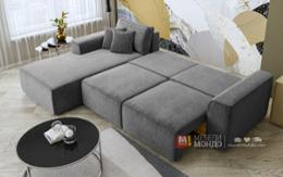 Разтегателен диван сив цвят Феликс