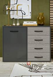 Скрин Паркър, сив/дъб