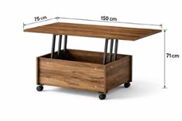 Маса Лола с повдигащ механизъм, бяла