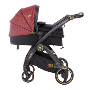 Бебешка количка ADRIA червена, комбинирана