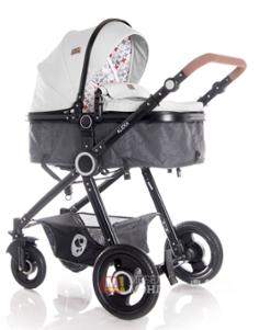 Бебешка количка Alexa сив, комбинирана