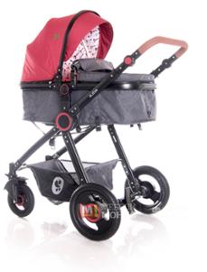 Бебешка количка Alexa червена, комбинирана