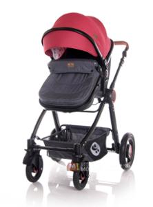 Бебешка количка Alexa червена, комбинирана