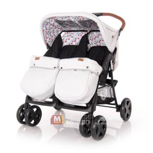 Детски колички за близнаци TWIN Grey&Black CROSS