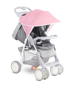 Сенник за детски колички Pink&White TRIANGLES