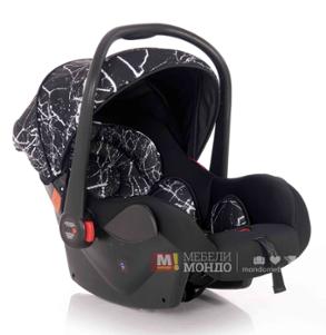 Бебешко столче за кола PLUTO Black MARBLE