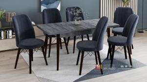 Комплект маса със сиви столове Ница