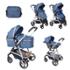 Бебешки колички 3в1  Sola, цвят син